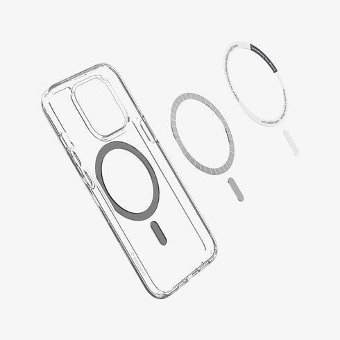 ACS03210 - iPhone 13 Pro Max Case Ultra Hybrid Mag Safe Compatible in white showing the back